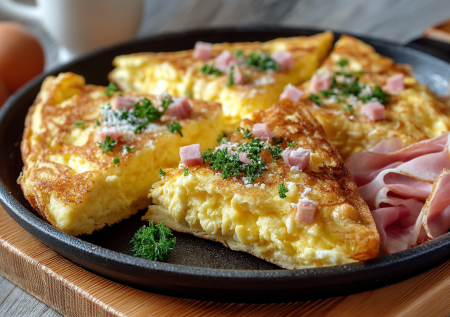 Завтрак вкуснее пиццы: кладу батон на сковороду, заливаю яйцами и посыпаю колбасой — 5 минут, и готово