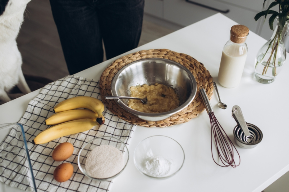 Домашние вафли с бананом в электровафельнице