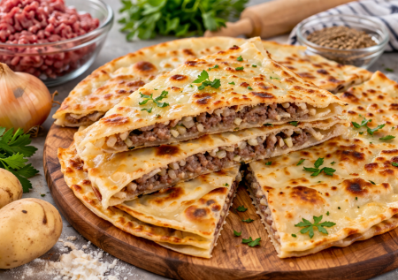 Тонкие чуду с мясом — дагестанские пироги, которые съедают горячими прямо со сковороды