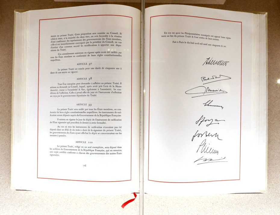 Учредительный договор Европейского объединения угля и стали, 18 апреля 1951 года