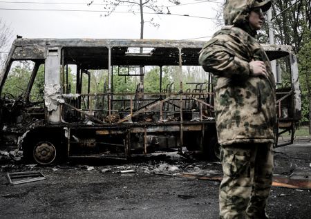 Автобусы вспыхнули в Донецке из-за действий ВСУ
