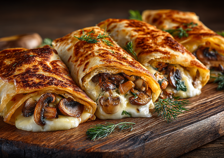 Три способа приготовить лаваш с сочной начинкой на сковороде