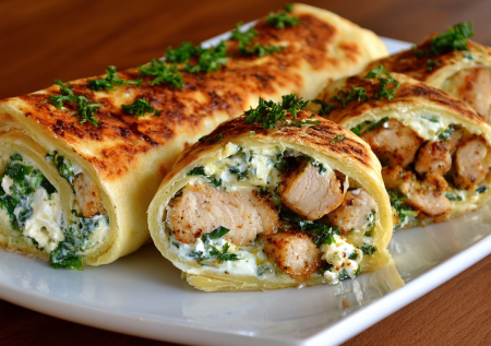 Лаваш творит магию на кухне — рулет с курицей и сыром исчезает быстрее, чем жарится