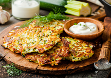 Добавляю в тесто на кефире тёртый кабачок и чеснок — лепёшки получаются сочными, как драники, но нежнее