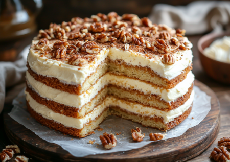 Торт «Сметанник» — идеален для домашнего чаепития: мягкие коржи, нежный крем и шоколадная шапка