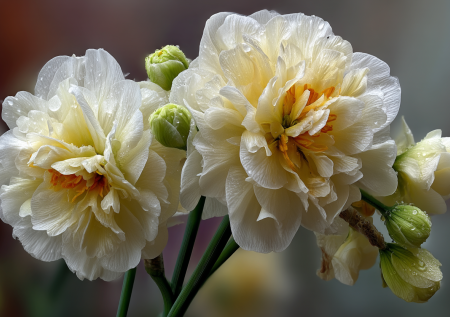 Посадите в апреле —  весной сад в махровых кремово-белых шарах с лимонным отливом. Многолетник-чудо