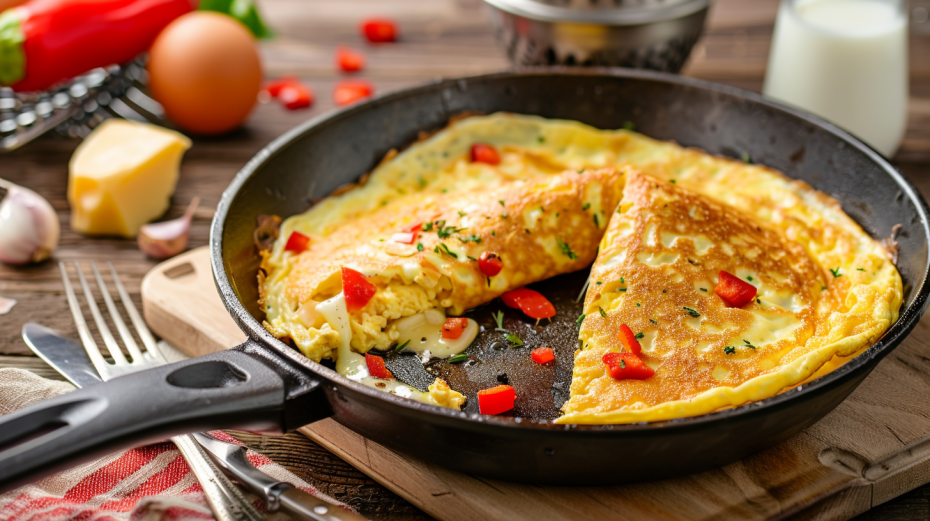 Омлет, который не падает и не подгорает