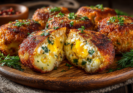 Котлеты из консервов с начинкой из яиц и сыра — сочнее мясных и в два раза быстрее. Бюджетно, вкусно и сытно