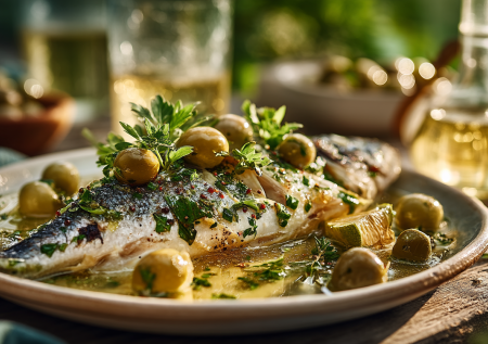 Рыба больше не будет сухой и пресной, если готовить так — в духе Средиземноморья с каперсами и оливками