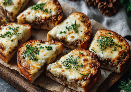 Болгарская принцесса — вкуснятина на замену пицце: сытные горячие бутерброды с фаршем и яйцом