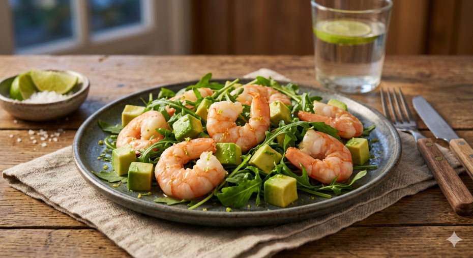 Рецепт салата с зеленью и авокадо