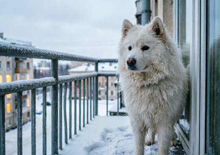 Россияне решили спасти запертую на балконе без еды и воды собаку