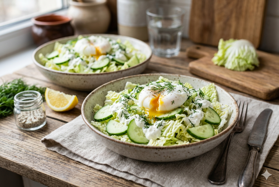 Салат с пекинской капустой и огурцами