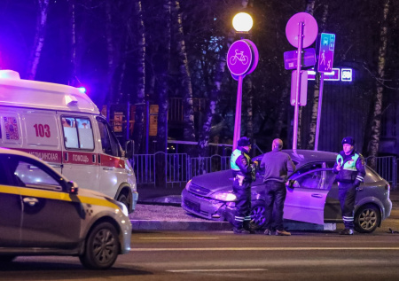 Момент страшного ДТП в центре Москвы попал на видео