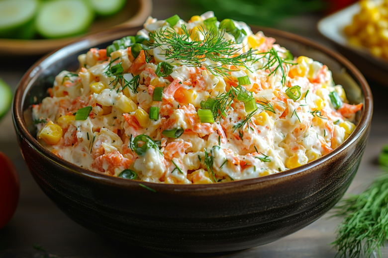 Крабовый салат с пекинской капустой