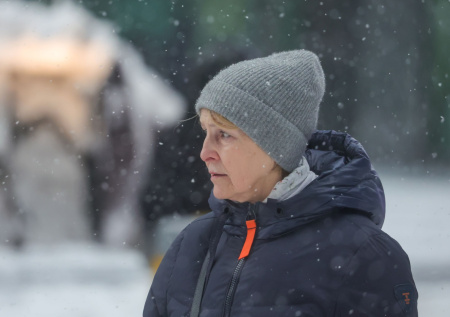 Снежная метель обрушилась на Мурманск