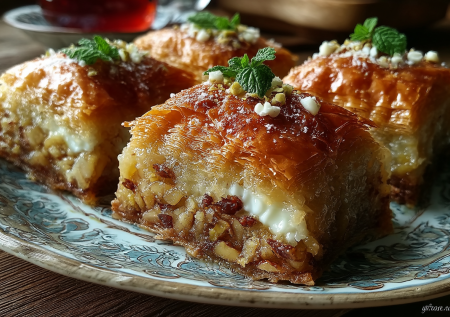 Беру сметану и орехи — пеку «ленивую» пахлаву в 3 слоя: вкуснее восточной и в два раза быстрее