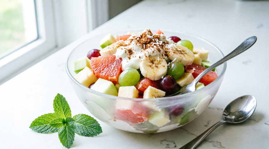 Овощной салат с яйцом пашот и горчичной заправкой