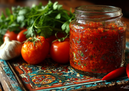 Кетчуп больше не покупаю. «Блендерю» помидоры с кинзой и на стол — грузинская экспресс-аджика за 10 минут