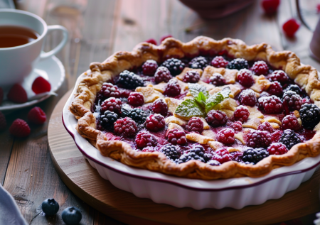 Ягодный пирог «на скорую руку» — кинула все в миску и в духовку, а вкус как из пекарни