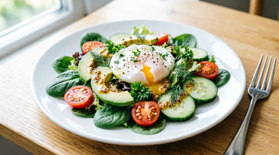 Теплый салат с киноа, запеченными овощами и фетой