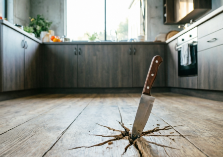 Спорт или истязания: вдовец кинул на живот девятилетнего сына нож