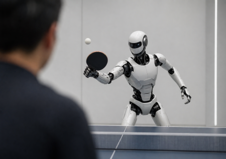 Робот с ИИ обыграл элитных игроков в настольный теннис