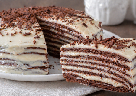 Чудо-торт на сковороде с обалденным кремом — 30 минут и простые продукты, плюс банка сгущёнки