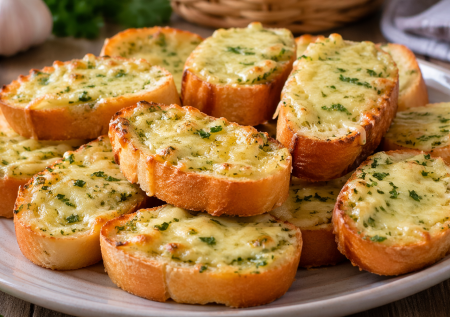 Чесночные гренки с сыром к супу или в салат — батон и 10 минут времени, а вкус как в кафе