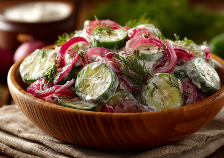 Салат из огурцов и сладкого лука по-немецки: просто и дешево — с шашлыками будет полный улет