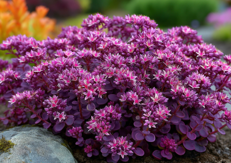 Ковер из пурпурных листьев и розовых звездочек: чудо-многолетник высотой 15 см