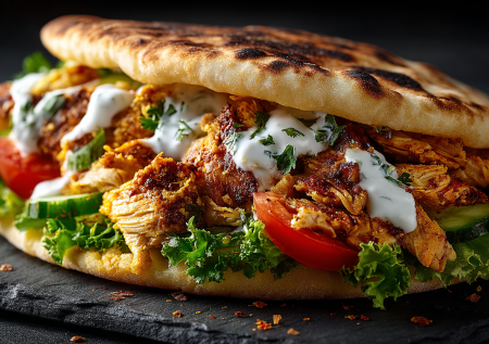 Это не просто лепешка с мясом, а сочный пита-сэндвич для сытного обеда — как фастфуд, но без вреда