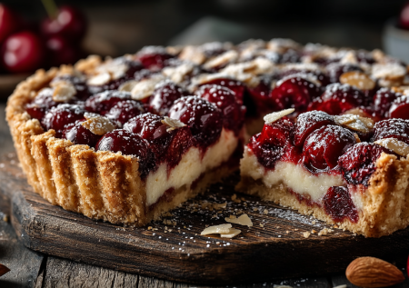 Жду лета ради пирога с черешней и миндальным кремом — летняя классика в элегантном исполнении