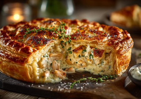 Роскошь из духовки — этот пирог с рыбой получается сытным и нежным, как суфле