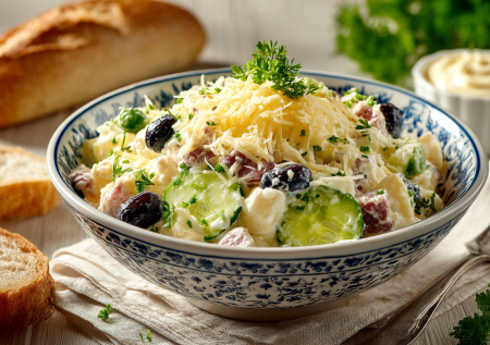 Вместо надоевшего оливье  — салат «Демидовский» с говядиной и черносливом. Готовится легко, а впечатляет на все сто