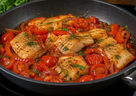 Для идеального минтая беру 2 зубчика чеснока и томаты: недорогая рыба превращается в интересное блюдо