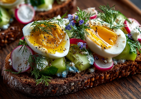 От классики к фьюжну: простой салат из редиса превращаем в изысканную закуску на хрустящих тостах