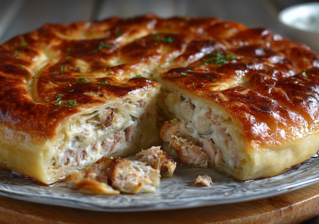 Пирог со скумбрией — даже заядлые нелюбители рыбы просят добавки, нежное тесто и сочная начинка