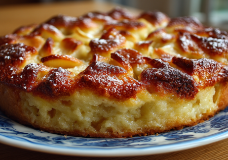 С шарлоткой ничего общего. Яблочная «Комета» — пирог на йогурте и масле, с хрустящей корочкой