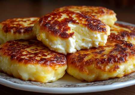 Мешаю картошку с творогом и яйцом — и жарю. Через 15 минут на столе горка вкусных пирожков