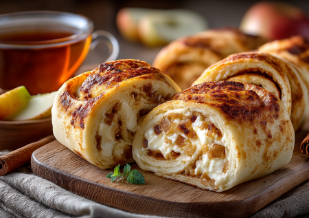 Пачка творога и ложка корицы — через 30 минут на столе «узелки» с яблоком: мягче бисквита и слаще пирожков