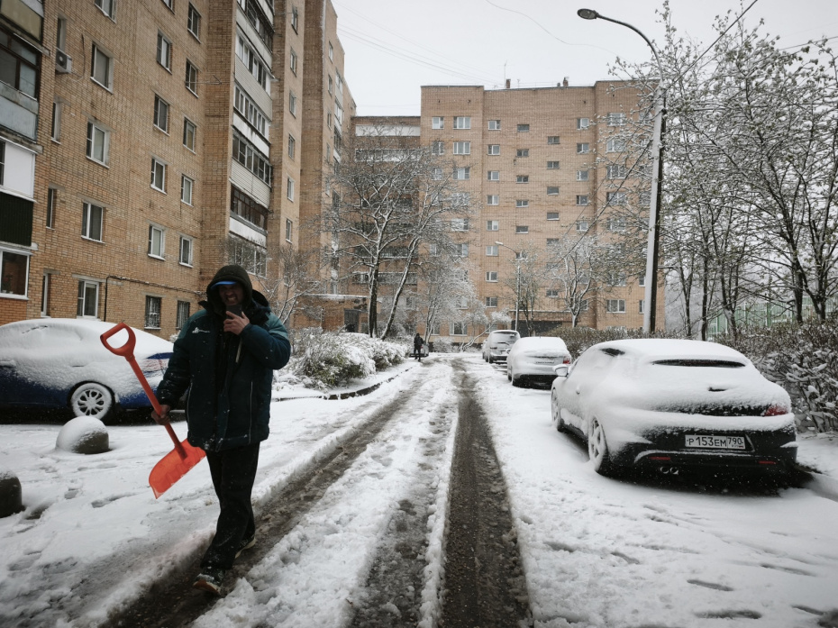 Снегопад в Москве