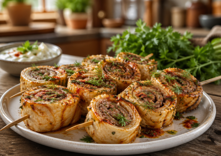 Лаваш с фаршем — кручу, пеку и кайфую: ленивые шашлычки, от которых все в шоке