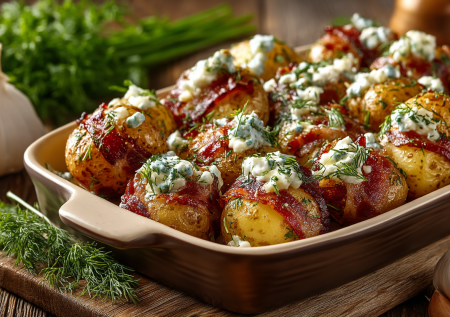 Подсели всей семьей на такую картошечку: целый противень вкуснятины из 1 кг картофеля и пачки бекона