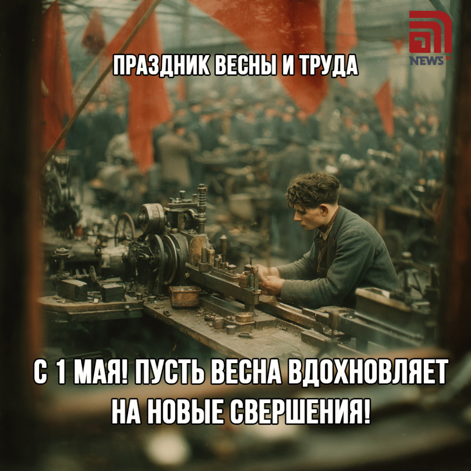 Открытка на 1 мая