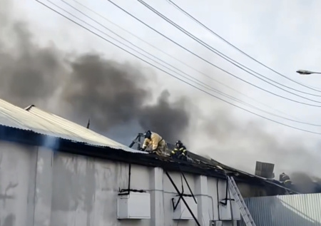 Крупный пожар на сотни квадратных метров охватил Тульскую область