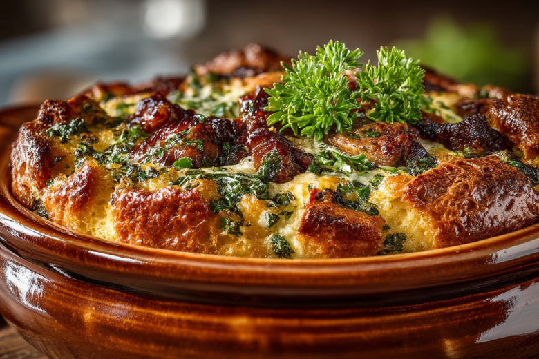 Сочная запеканка с кабачками и мясом в сметанной заливке