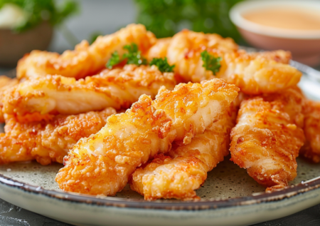 Рыбные гужоны в хрустящей панировке — вместо жареного минтая, пальчики оближешь, идеально с бокалом пенного