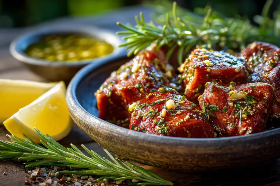 Маринад со средиземноморским характером: розмарин, лимон, чеснок