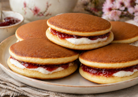 Вместо оладий готовлю дораяки: японские блинчики с нежной начинкой из сметаны и джема